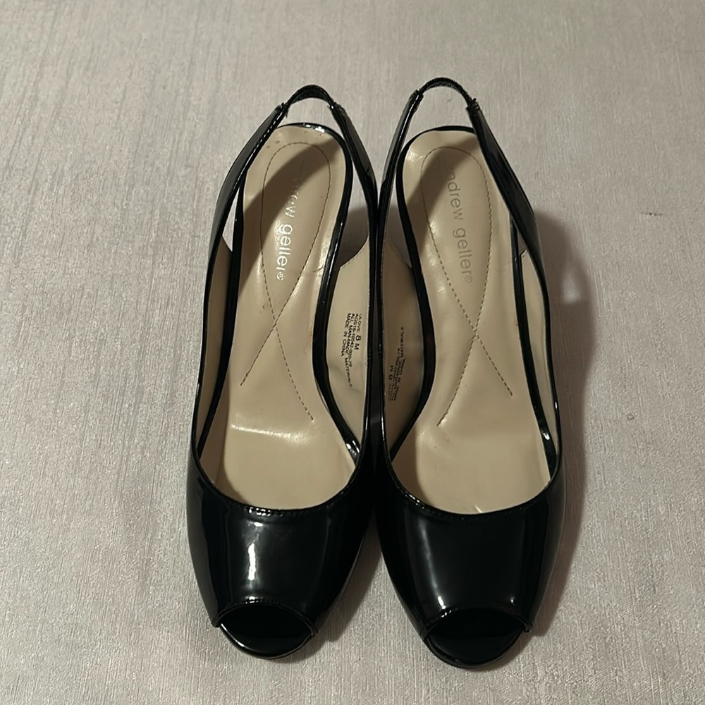 Andrew Geller Open Toed Slingback Heels